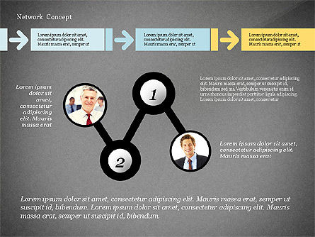 비즈니스 네트워킹 프레젠테이션 개념, 슬라이드 14, 02883, 단계 도표 — PoweredTemplate.com