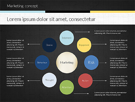 Concept de présentation marketing, Diapositive 9, 02884, Modèles de présentations — PoweredTemplate.com