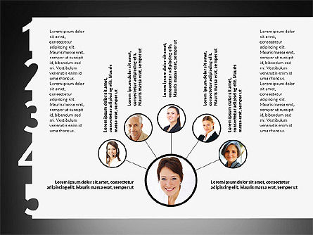 Company Org Structure Presentation, Slide 10, 02886, Organizational Charts — PoweredTemplate.com