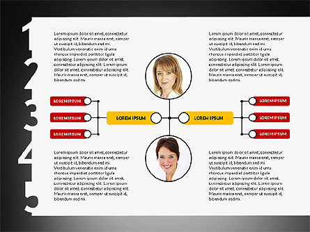 Présentation de la structure de l'entreprise, Diapositive 11, 02886, Graphiques organisationnels — PoweredTemplate.com