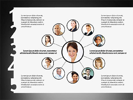 Company Org Structure Presentation, Slide 15, 02886, Organizational Charts — PoweredTemplate.com