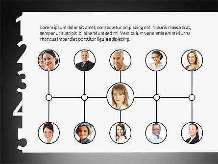Company Org Structure Presentation, Slide 4, 02886, Organizational Charts — PoweredTemplate.com