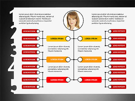 Company Org Structure Presentation, Slide 6, 02886, Organizational Charts — PoweredTemplate.com