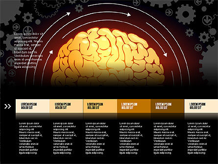 두뇌 프로세스 및 옵션 개념, 슬라이드 9, 02887, 의학 도표 및 차트 — PoweredTemplate.com