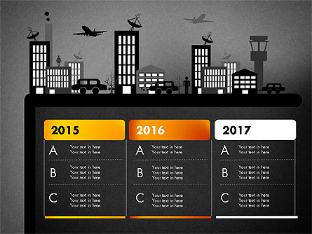 Presentación con Airport Silhouette, Diapositiva 11, 02890, Plantillas de presentación — PoweredTemplate.com