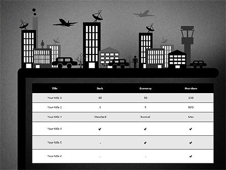 Presentation with Airport Silhouette, Slide 16, 02890, Presentation Templates — PoweredTemplate.com