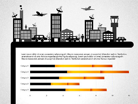 Presentation with Airport Silhouette, Slide 2, 02890, Presentation Templates — PoweredTemplate.com