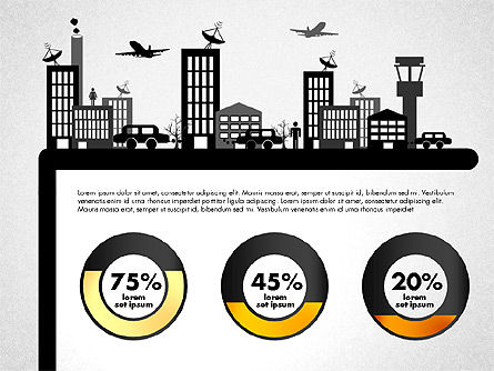 Présentation avec silhouette de l'aéroport, Diapositive 5, 02890, Modèles de présentations — PoweredTemplate.com