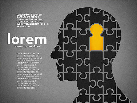 Formas y siluetas del rompecabezas, Diapositiva 9, 02894, Diagramas de puzzle — PoweredTemplate.com