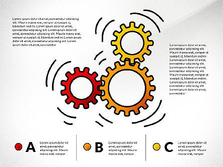 Teamwork conceito de apresentação em estilo esboço, Deslizar 3, 02895, Modelos de Apresentação — PoweredTemplate.com