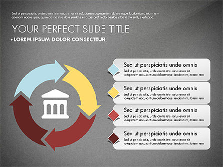 Schéma de processus métier financier, Diapositive 10, 02898, Schémas de procédés — PoweredTemplate.com