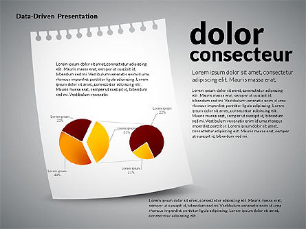 Gráficos conducidos por datos en la hoja de papel, Diapositiva 6, 02899, Diagramas basados en datos — PoweredTemplate.com
