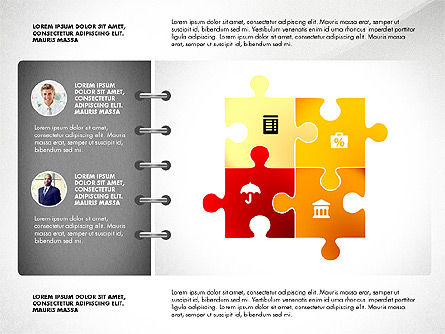 Presentación con Rompecabezas, Diapositiva 5, 02900, Diagramas de puzzle — PoweredTemplate.com
