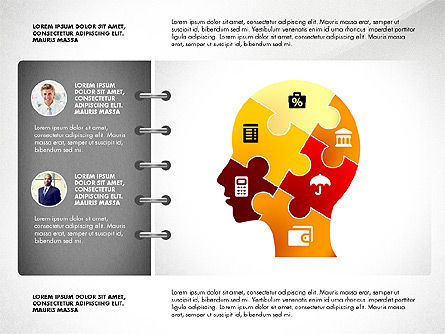 Presentación con Rompecabezas, Diapositiva 7, 02900, Diagramas de puzzle — PoweredTemplate.com