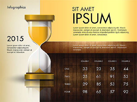 Reports with Hourglass, Slide 4, 02904, Infographics — PoweredTemplate.com