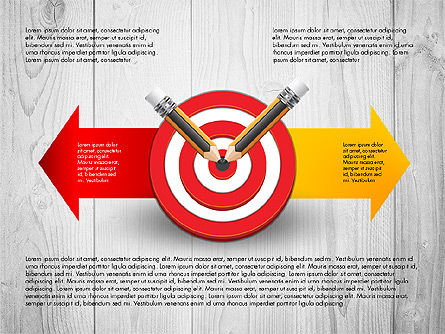 Process with Target Concept Diagram, PowerPoint Template, 02913, Process Diagrams — PoweredTemplate.com