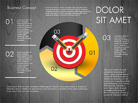 Processus avec diagramme de concept cible, Diapositive 14, 02913, Schémas de procédés — PoweredTemplate.com