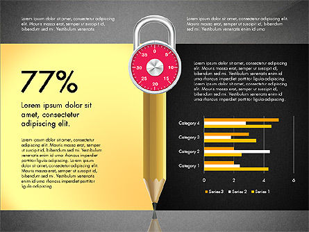 Infographics with Pencil and Manometer, Slide 10, 02917, Infographics — PoweredTemplate.com