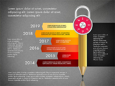 Infografik mit Bleistift und Manometer, Folie 15, 02917, Infografiken — PoweredTemplate.com