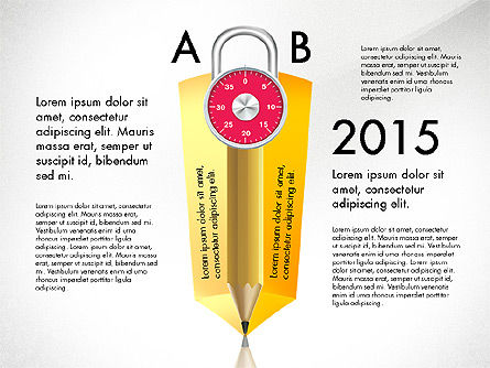 Infografik mit Bleistift und Manometer, Folie 4, 02917, Infografiken — PoweredTemplate.com