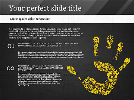 Présentation avec icônes et silhouettes, Diapositive 14, 02920, Modèles de présentations — PoweredTemplate.com