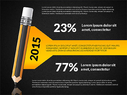 Opciones con lápiz, Diapositiva 10, 02922, Diagramas de la etapa — PoweredTemplate.com