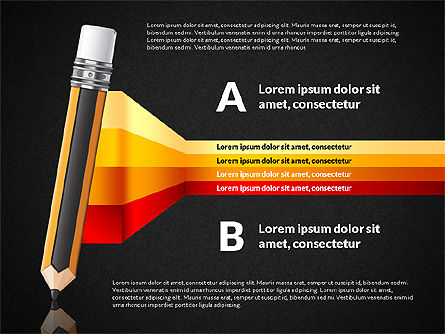 Opciones con lápiz, Diapositiva 13, 02922, Diagramas de la etapa — PoweredTemplate.com