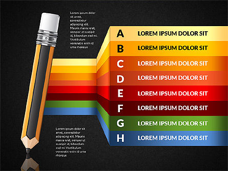 Opciones con lápiz, Diapositiva 14, 02922, Diagramas de la etapa — PoweredTemplate.com