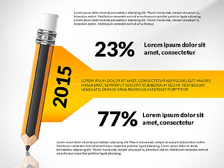 オプションの鉛筆, スライド 2, 02922, 段階図 — PoweredTemplate.com