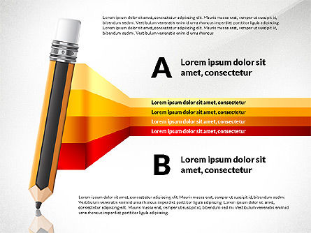 Opciones con lápiz, Diapositiva 5, 02922, Diagramas de la etapa — PoweredTemplate.com