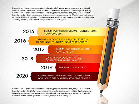 オプションの鉛筆, スライド 8, 02922, 段階図 — PoweredTemplate.com