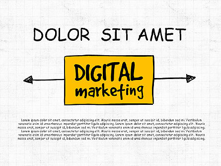 Concept de présentation de marketing numérique, Modele PowerPoint, 02923, Modèles commerciaux — PoweredTemplate.com
