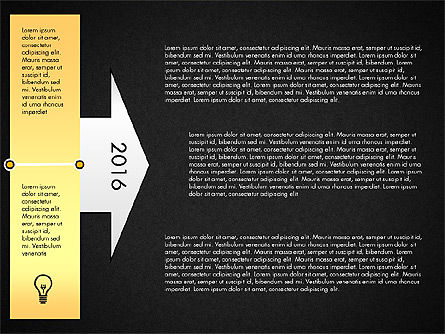 Timeline con tappe e le icone, Slide 11, 02924, Timelines & Calendars — PoweredTemplate.com