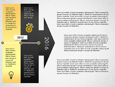Timeline com estágios e ícones, Deslizar 4, 02924, Timelines & Calendars — PoweredTemplate.com