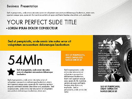 Professional Business Presentation with Data Driven Charts, PowerPoint Template, 02927, Presentation Templates — PoweredTemplate.com