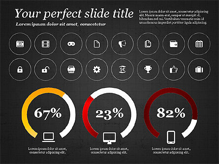 Infografis Dengan Ikon, Slide 11, 02930, Ikon — PoweredTemplate.com