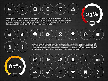 Infografía con iconos, Diapositiva 14, 02930, Iconos — PoweredTemplate.com