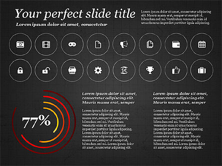 Infografía con iconos, Diapositiva 16, 02930, Iconos — PoweredTemplate.com