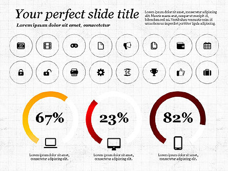 Infographics with Icons, Slide 3, 02930, Icons — PoweredTemplate.com