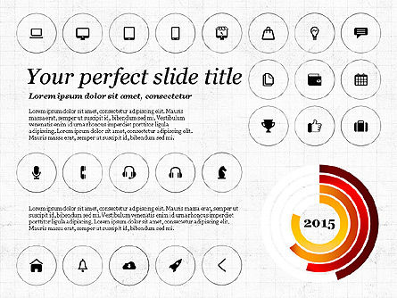 Infografía con iconos, Diapositiva 7, 02930, Iconos — PoweredTemplate.com