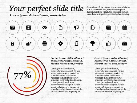 아이콘이있는 Infographics, 슬라이드 8, 02930, 아이콘 — PoweredTemplate.com