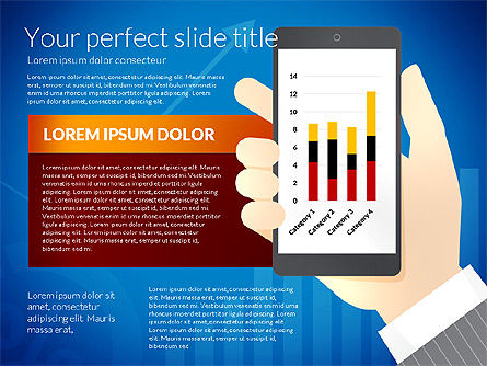 Dati guidato modello di presentazione con lo smartphone, Slide 4, 02931, Diagrammi e Grafici con Dati — PoweredTemplate.com