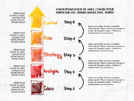 사업 계획 개념, 슬라이드 6, 02933, 프로세스 도표 — PoweredTemplate.com