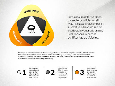 Mobius strip opções conceito, Modelo do PowerPoint, 02936, Diagramas de Etapas — PoweredTemplate.com