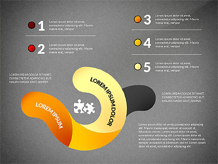 Concept d'options de bande Mobius, Diapositive 16, 02936, Schémas d'étapes — PoweredTemplate.com