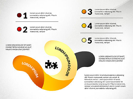 뫼비우스 스트립 옵션 개념, 슬라이드 8, 02936, 단계 도표 — PoweredTemplate.com