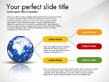 Modello di presentazione della rete globale, Modello PowerPoint, 02937, Modelli Presentazione — PoweredTemplate.com