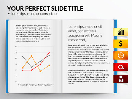 Buka Buku Dengan Grafik Bookmark Dan Data, Slide 4, 02941, Bagan dan Diagram berdasarkan Data — PoweredTemplate.com