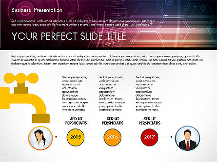 Plantilla de presentación ilustrativa, Diapositiva 3, 02946, Plantillas de presentación — PoweredTemplate.com