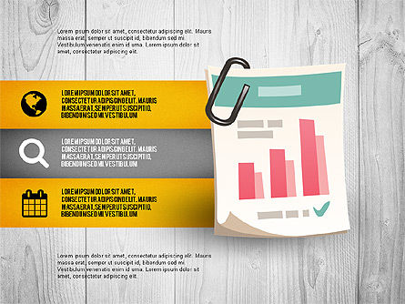 Infographics with Options and Charts, PowerPoint Template, 02948, Stage Diagrams — PoweredTemplate.com